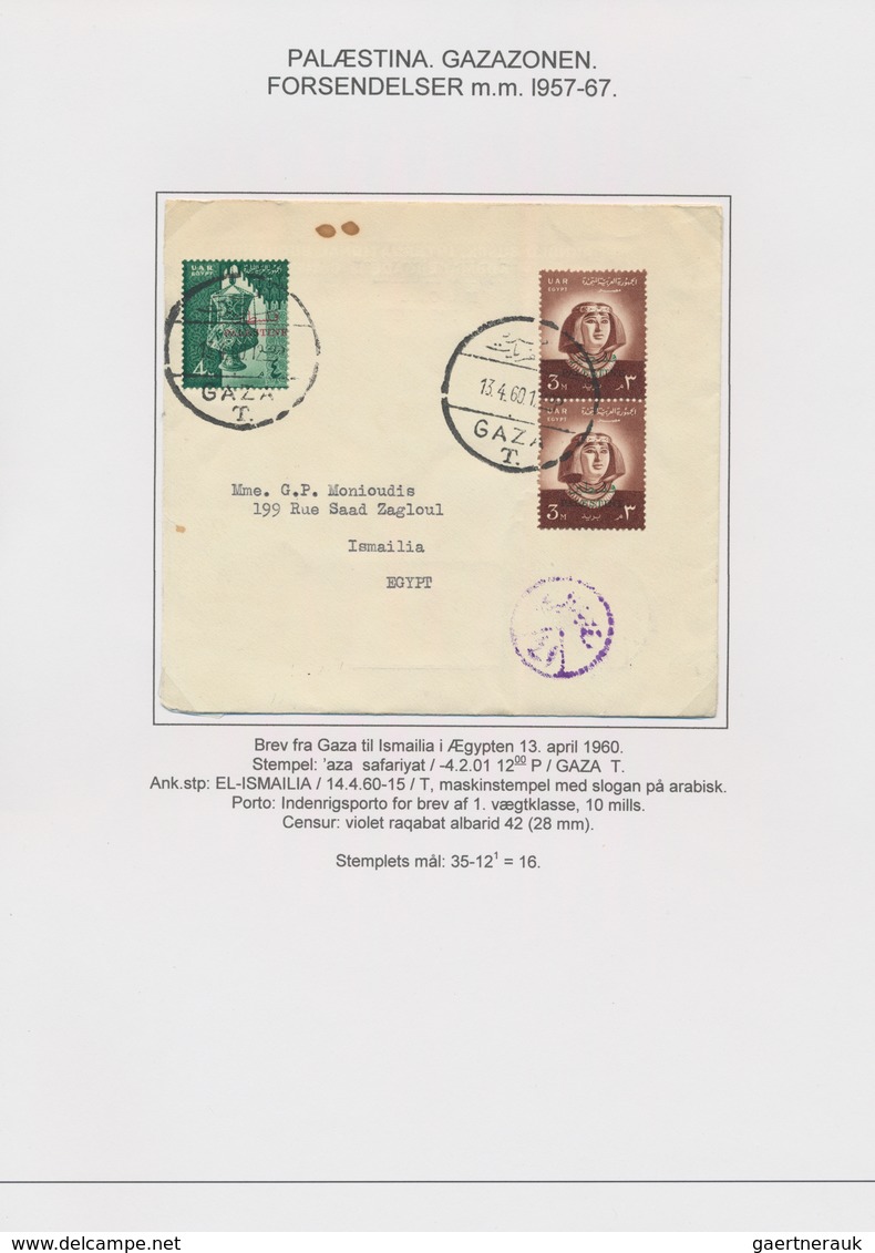 Ägypten - Besetzung Von Palästina: 1957/1965, GAZA, Attractive Collection Comprising 16 Commercial C - Autres & Non Classés