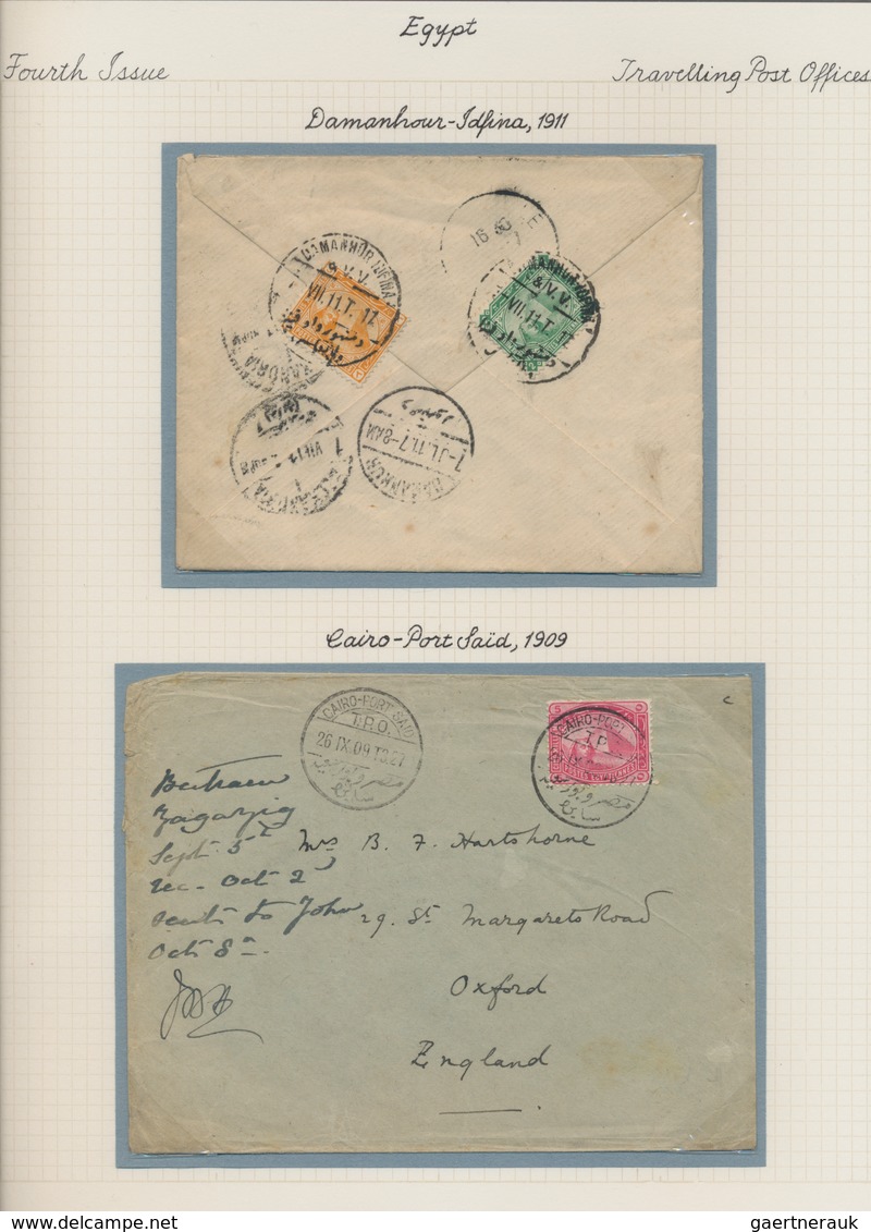 Ägypten - Stempel: 1875/1910 Ca., Railway Stations And Travelling Post Offices, Valuable Group Of 10 - Altri & Non Classificati