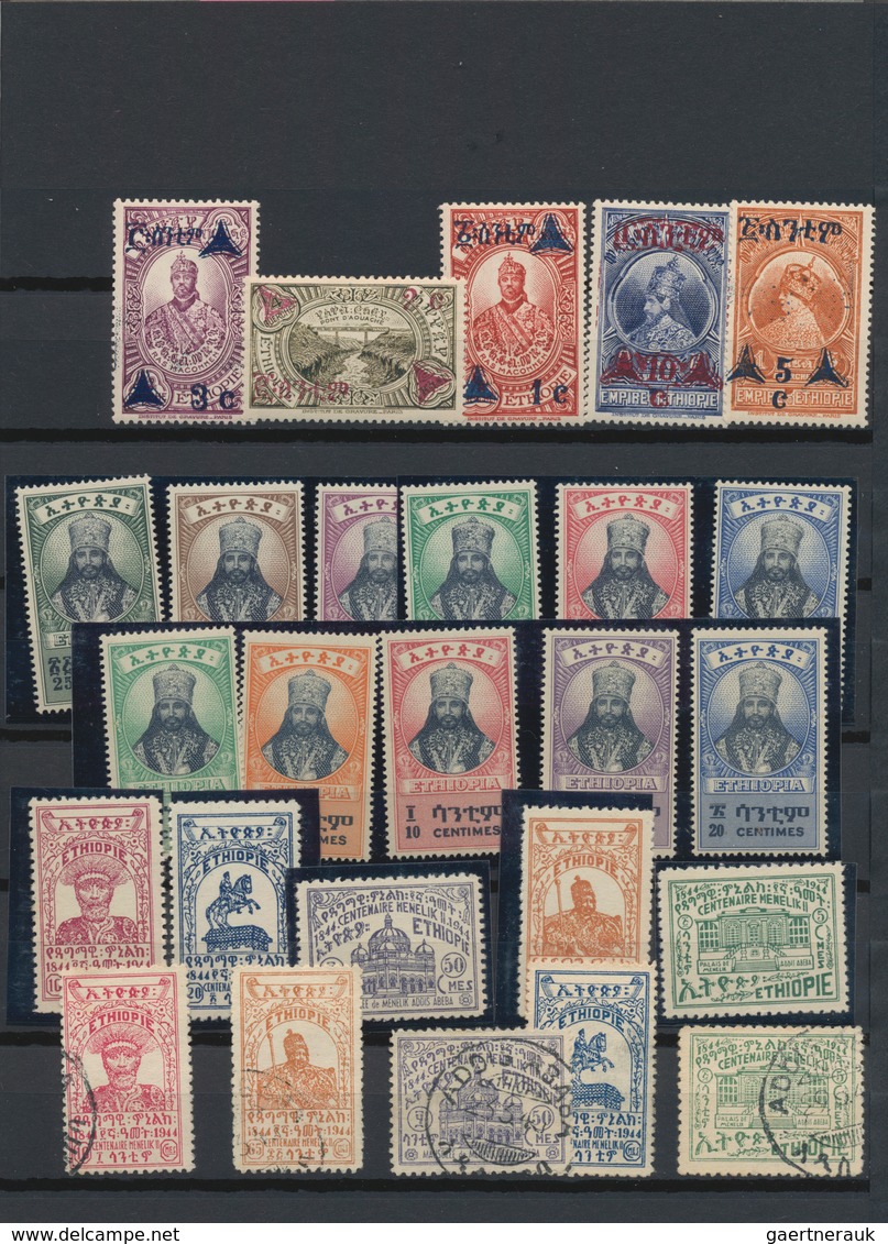 Äthiopien: 1894/1950 (ca.), Mainly Mint Collection In A Small Stockbook, Well Collected Throughout W - Äthiopien