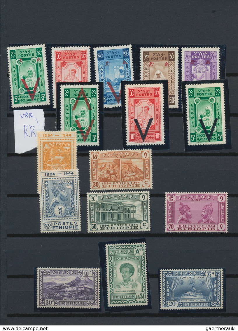 Äthiopien: 1894/1950 (ca.), Mainly Mint Collection In A Small Stockbook, Well Collected Throughout W - Äthiopien