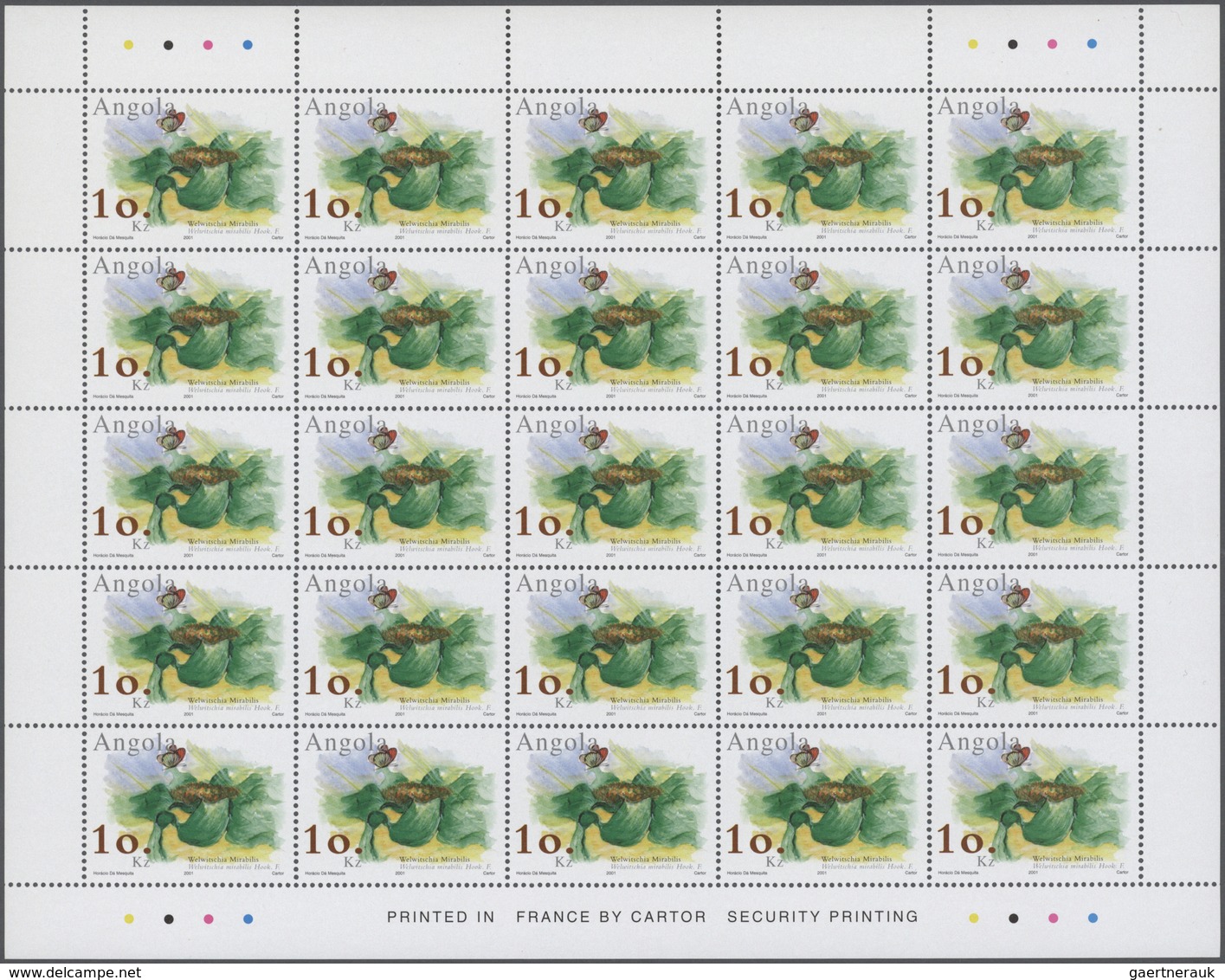 Angola: 2001, BELGICA (PLANTS), Complete Set Of Four In Sheets, In An Investment Lot Of 500 Sets Min - Angola