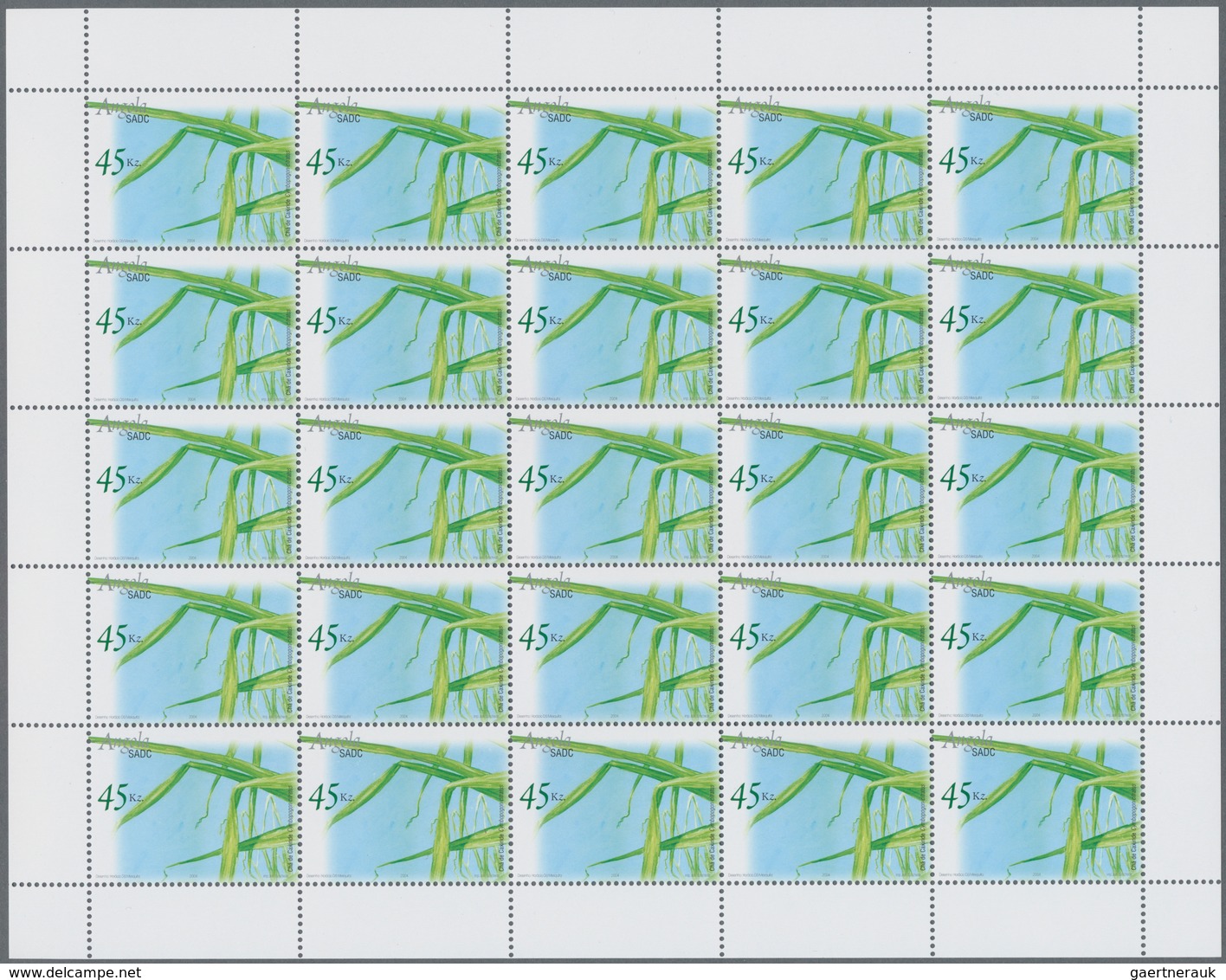 Angola: 2004, „CROP PLANTS “, Complete Set Of 4 In Sheets, In An Investment Lot Of 500 Sets And 500 - Angola