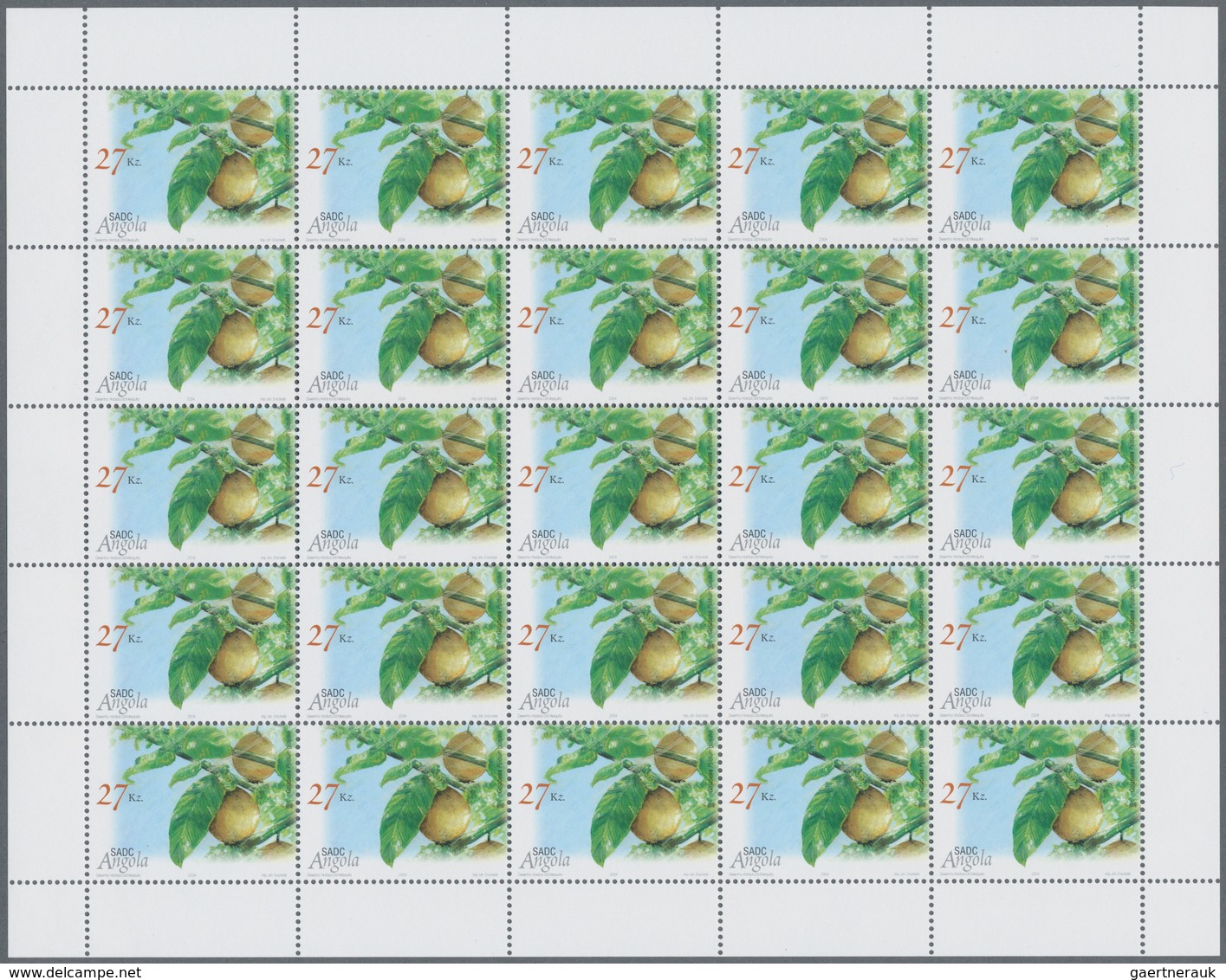 Angola: 2004, „CROP PLANTS “, Complete Set Of 4 In Sheets, In An Investment Lot Of 500 Sets And 500 - Angola