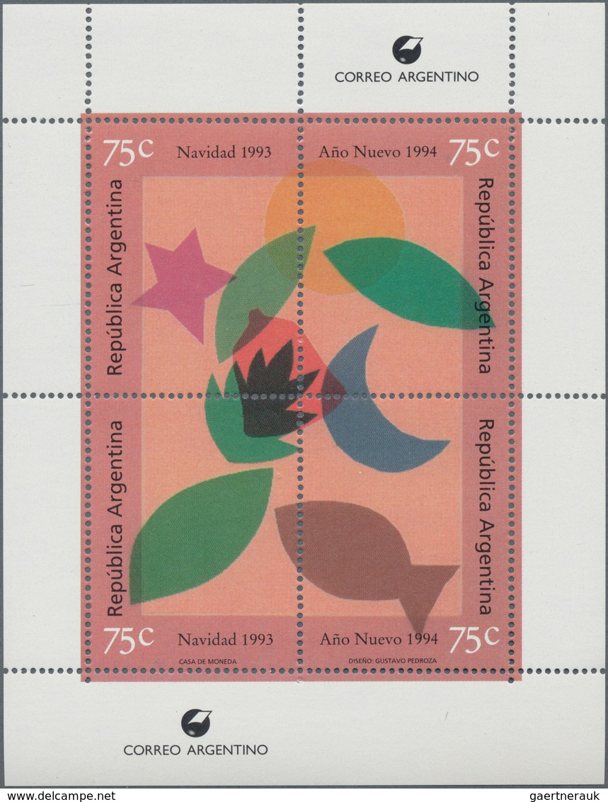 Argentinien: 1985/1993 (ca.), Unusual Large Stock With Thousands Of Stamps And Hundreds Of Miniature - Altri & Non Classificati