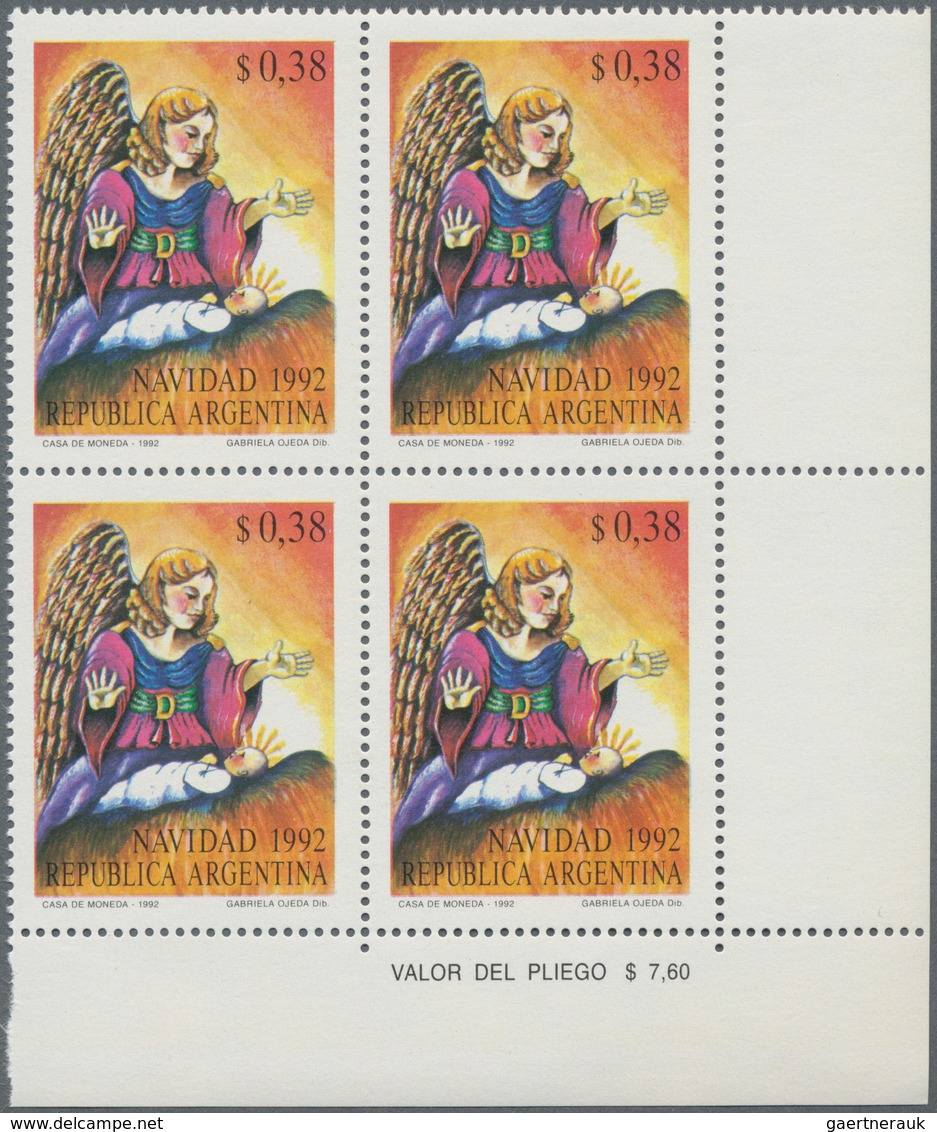 Argentinien: 1985/1993 (ca.), unusual large stock with thousands of stamps and hundreds of miniature