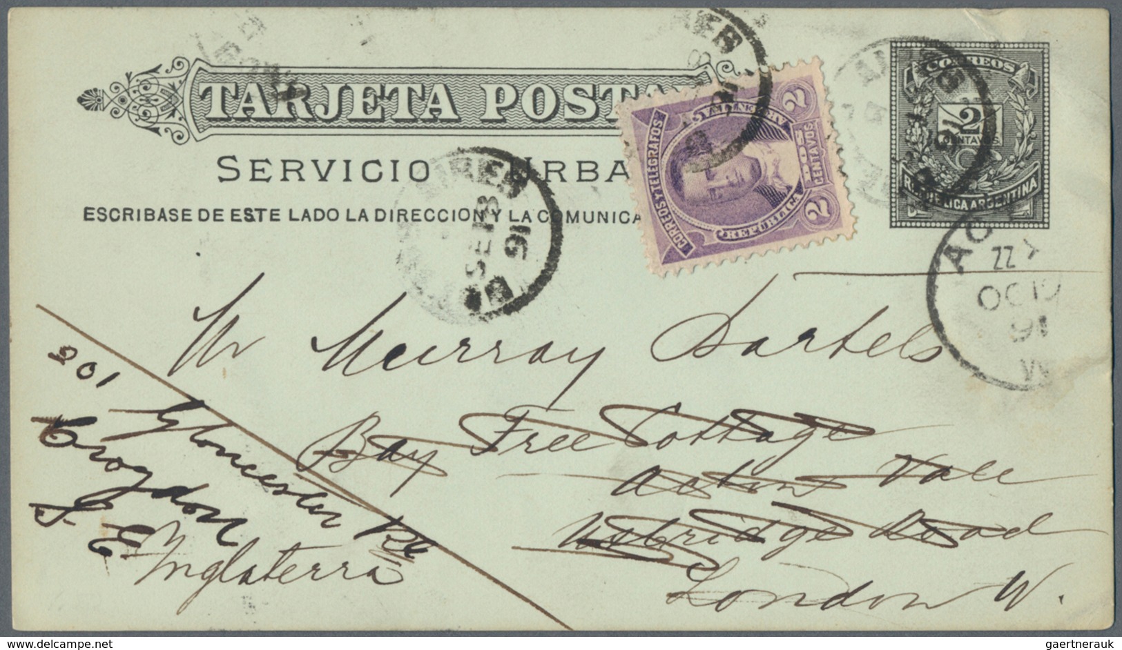 Argentinien - Ganzsachen: 1878/1982 Holding Of Ca. 110 Unused/CTO-used And Used Postal Stationery Ca - Enteros Postales