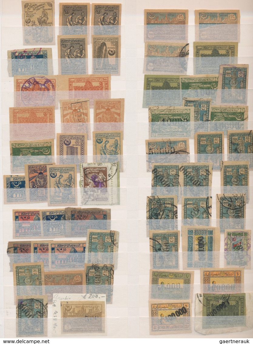 Aserbaidschan (Azerbaydjan): 1919/1923, Assortment Of Apprx. 102 Stamps Incl. Several Overprints, E. - Aserbaidschan