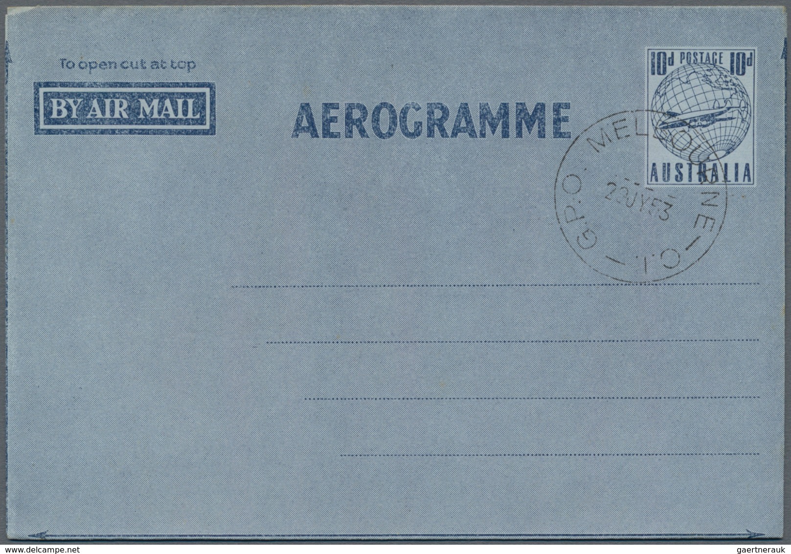 Australien: 1950/1980 (ca.), Accumulation With Approx. 160 Aerogrammes With Majority Used With Some - Colecciones