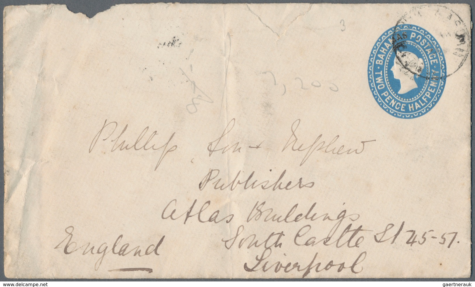 Bahamas: Starting 1894 Ca. 340 Letters, Picture-postcards, Postal Stationery (unfolded Aerograms, Us - 1963-1973 Autonomia Interna