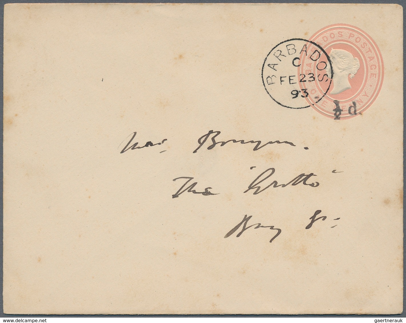Barbados: 1893/2005 Holding Of Ca. 130 Unused/CTO-used And Used Postal Stationeries Incl. Unfolded W - Barbados (1966-...)