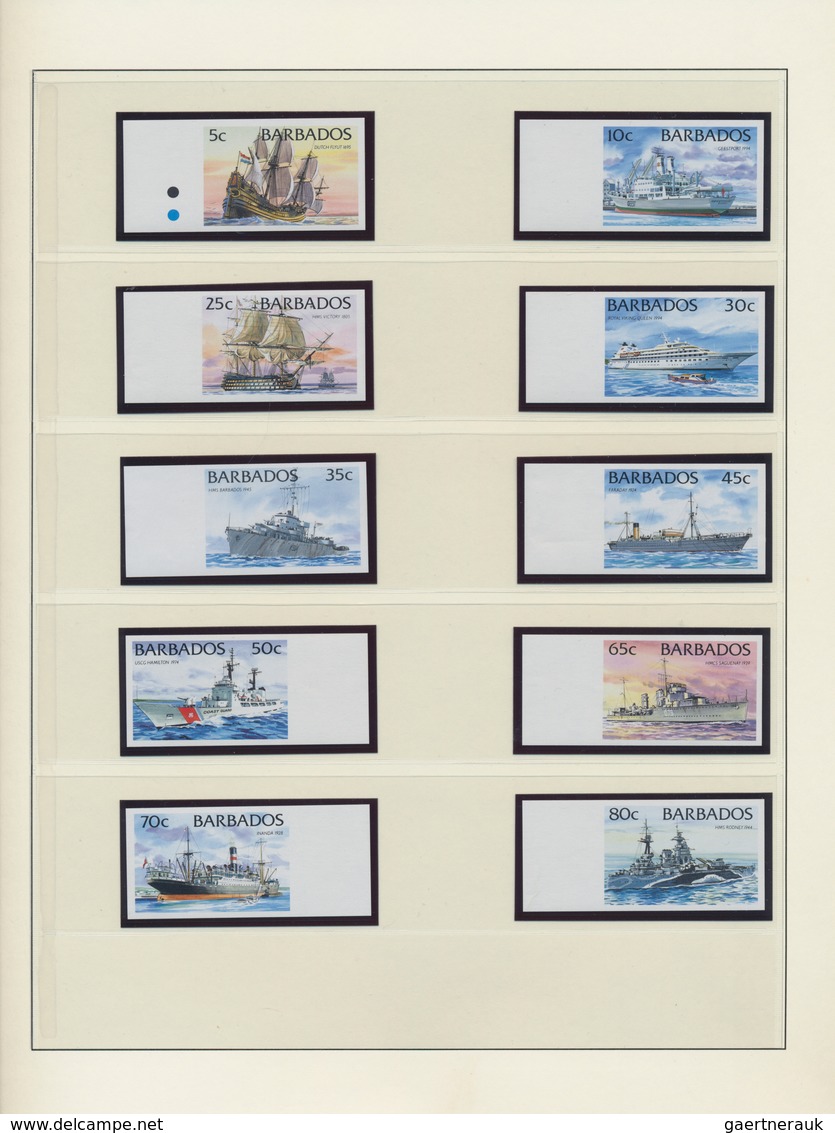 Barbados: 1994/2015. A Not Everyday Collection With Imperforate Mint, Nh, Issues, Which Partly To Ou - Barbados (1966-...)