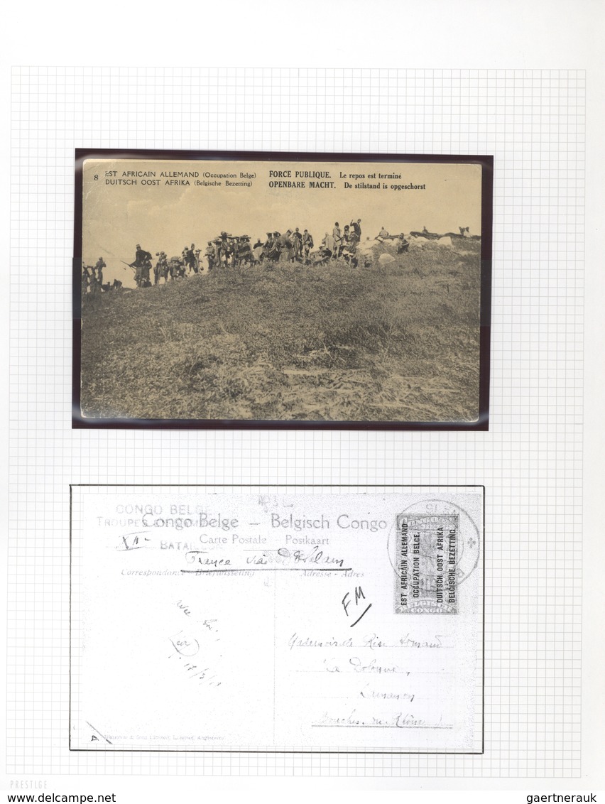 Belgisch-Kongo: 1918 (ab ca.), Sammlung von 37 Ganzstücken mit Bezug auf Belgisch Kongo, dabei etlic