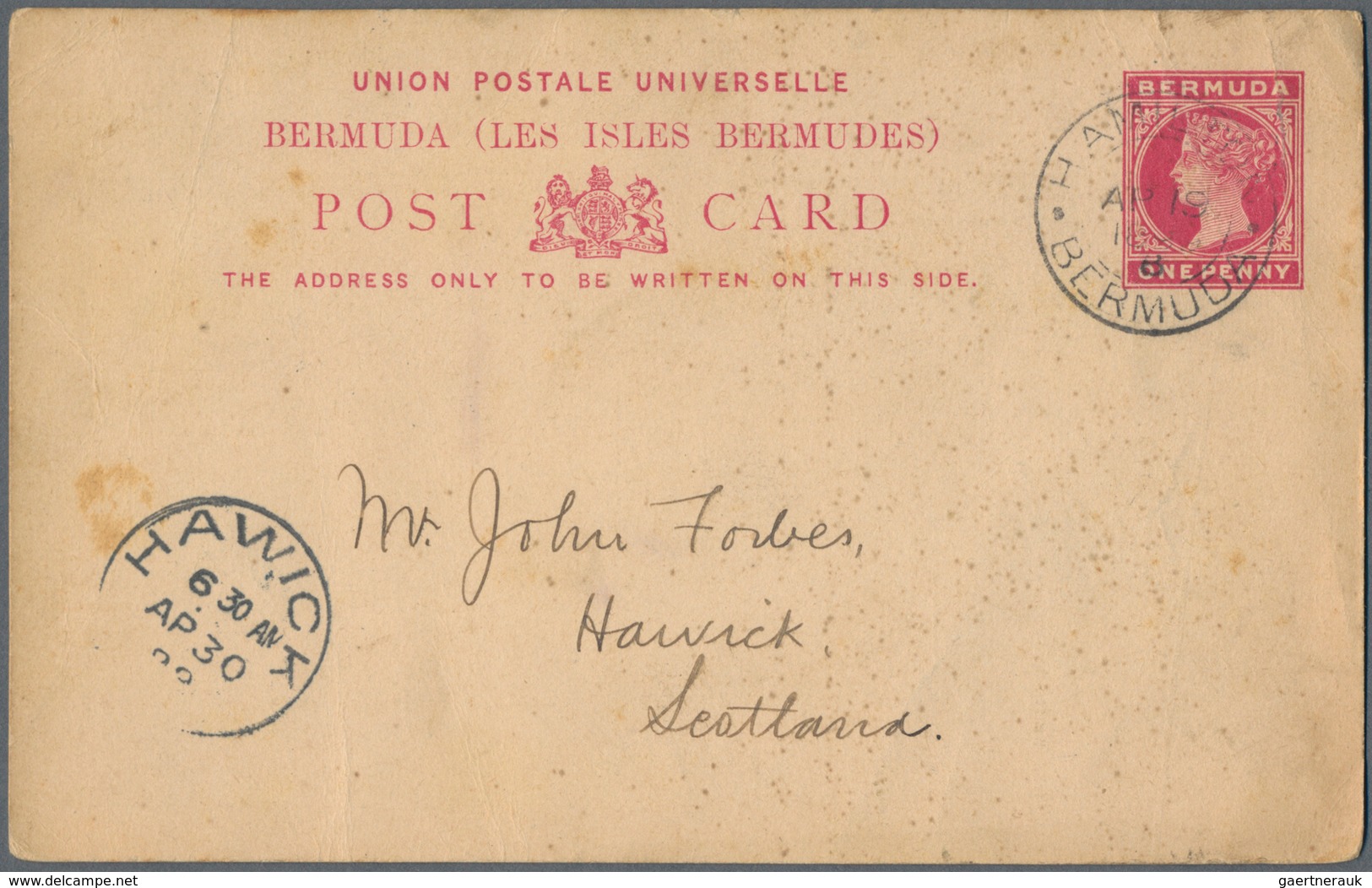 Bermuda-Inseln: 1880/1980 Ca. 140 Unused/CTO-used And Used Postal Stationeries (unfolded And Used Wr - Bermudas