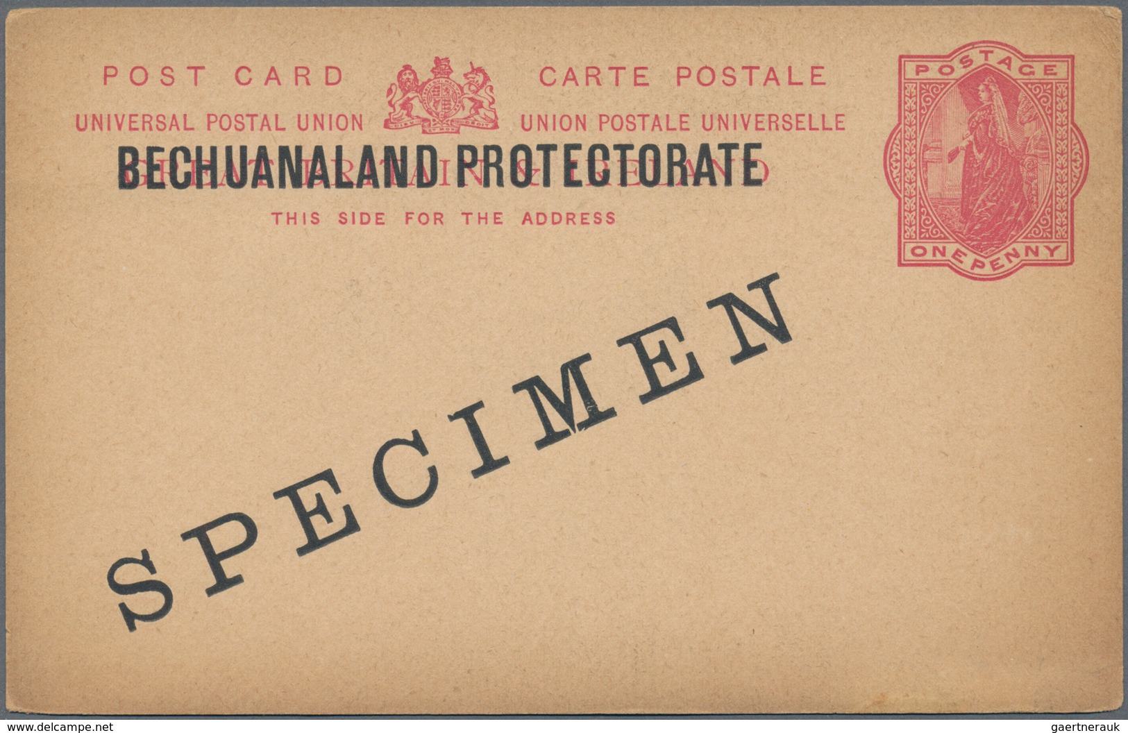 Betschuanaland: 1905/62 holding of ca. 610 exclusively unused postal stationary, while cards, regist