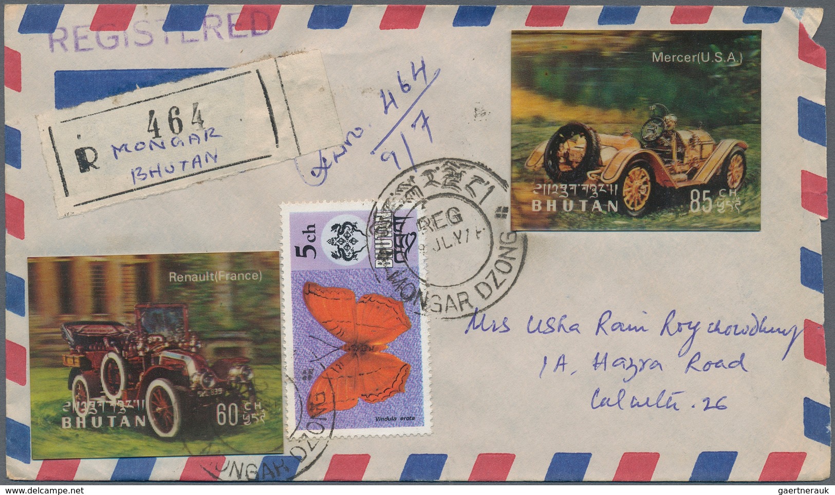 Bhutan: 1960s/1970s, Lot Of 21 Covers Incl. Registered And Airmail, Also Some 3D Stamps, Some Postal - Bhután