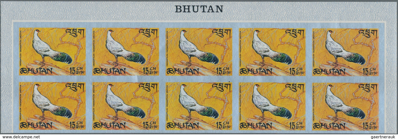 Bhutan: 1966/1971, Lot Of 14.735 IMPERFORATE Stamps And Souvenir Sheets MNH, Showing Various Topics - Bhoutan