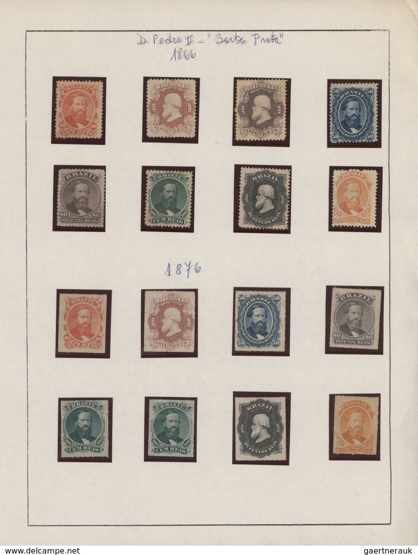 Brasilien: 1843/1995, extraordinary mint and used collection in three albums, well collected through