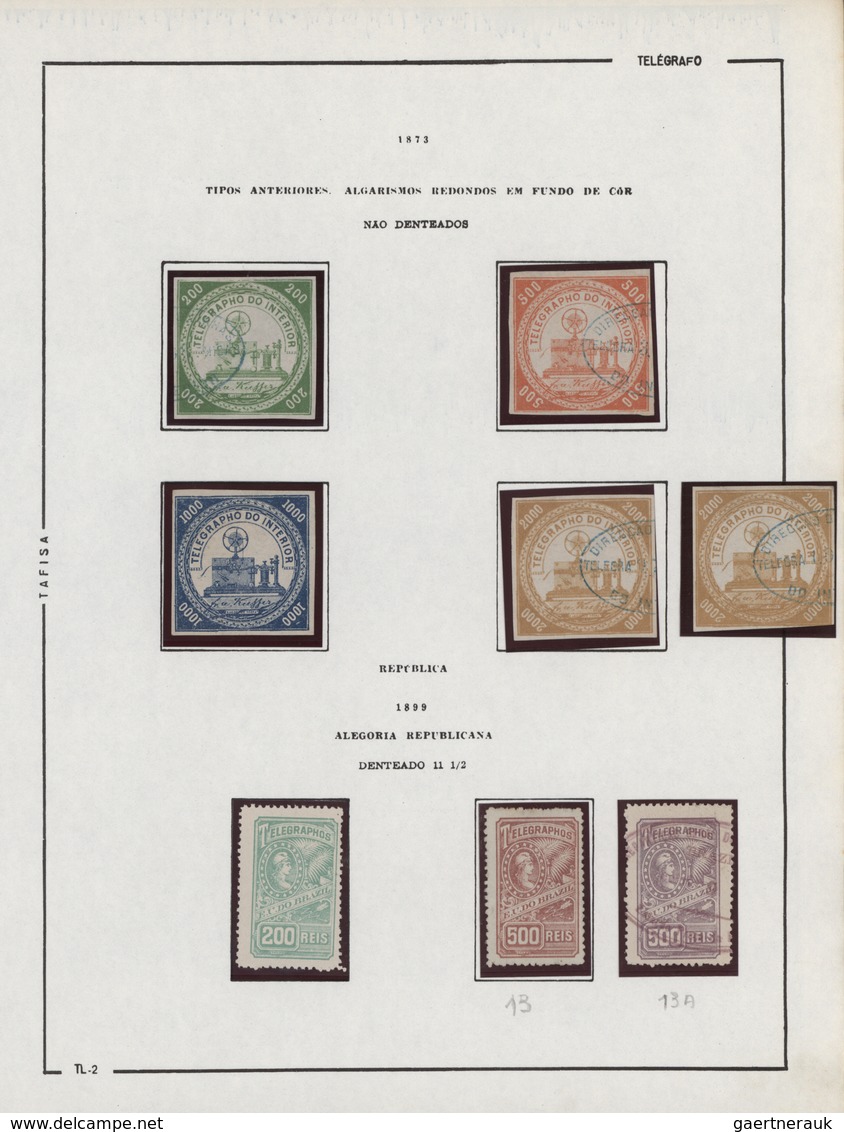 Brasilien: 1843/1995, extraordinary mint and used collection in three albums, well collected through