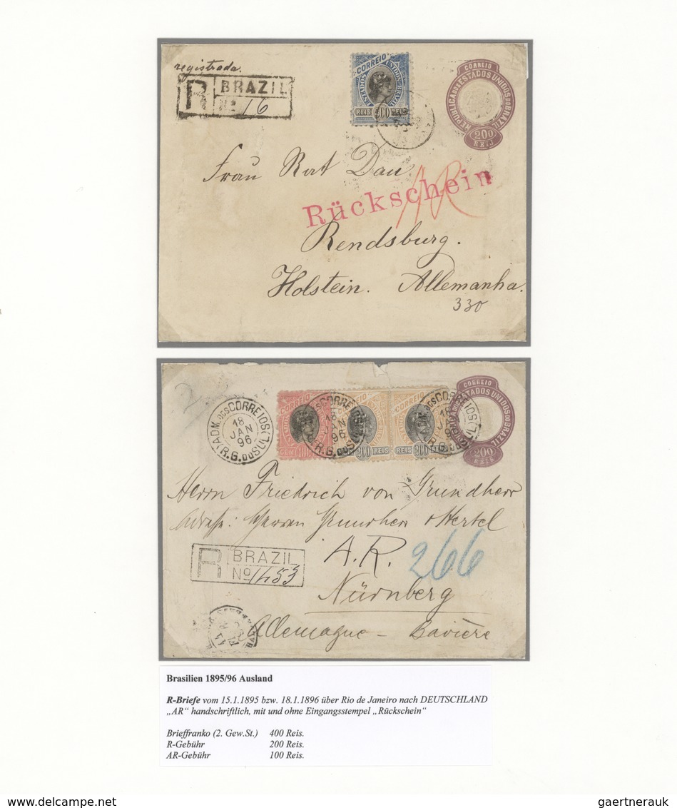 Brasilien: 1894/1950, AVIS DE RECEPTION, Collection Of 18 Covers/cards Plus Two Receipt Forms, Incl. - Gebraucht