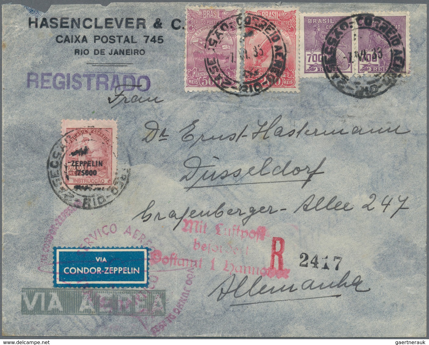 Brasilien: 1894/1983 (ca.), Apprx. 100 Covers /used Ppc Inc. 5 Real Used Zeppelin Surcharge Stamps I - Gebraucht