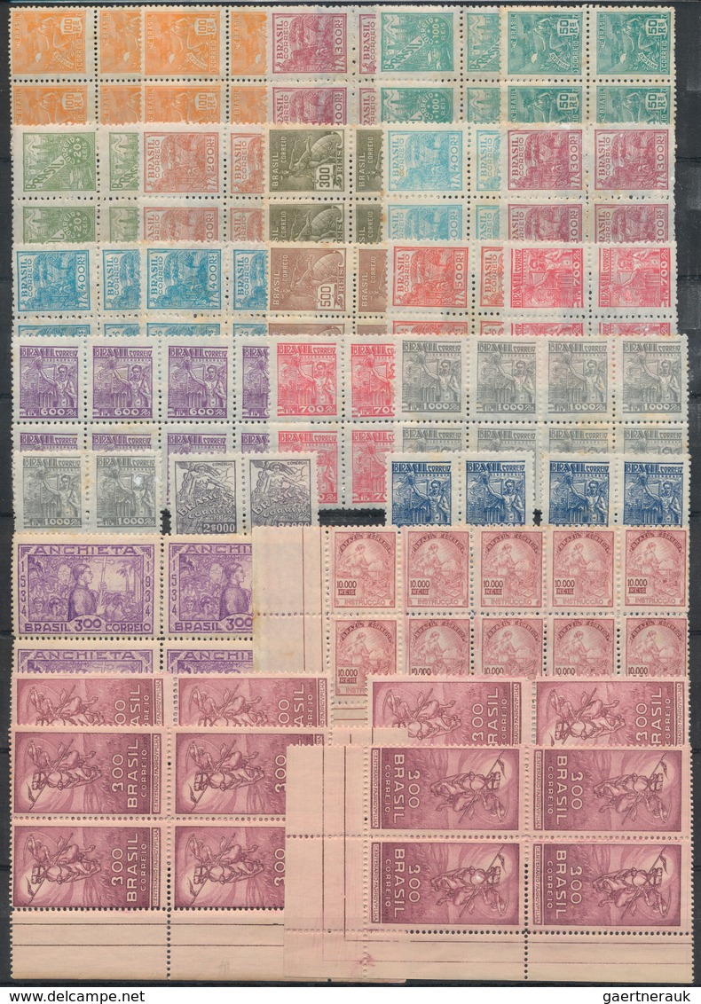 Brasilien: 1930/1960, Comprehensive Mint Accumulation In Two Stockbooks, Comprising Definitves, Comm - Usados