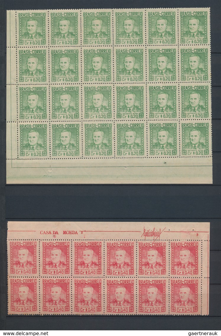 Brasilien: 1940/1953, Mint Accumulation Of Apprx. 600 Commemoratives In (large) Units, Showing Many - Gebraucht