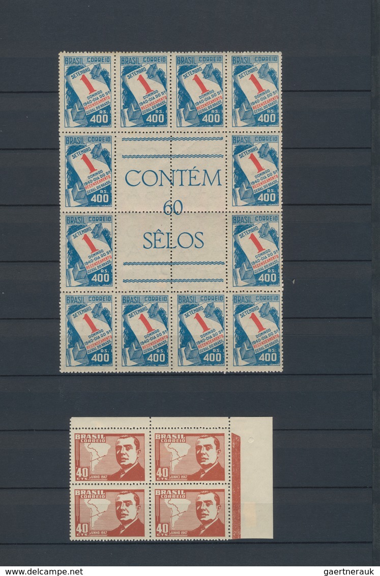 Brasilien: 1940/1953, Mint Accumulation Of Apprx. 600 Commemoratives In (large) Units, Showing Many - Gebraucht