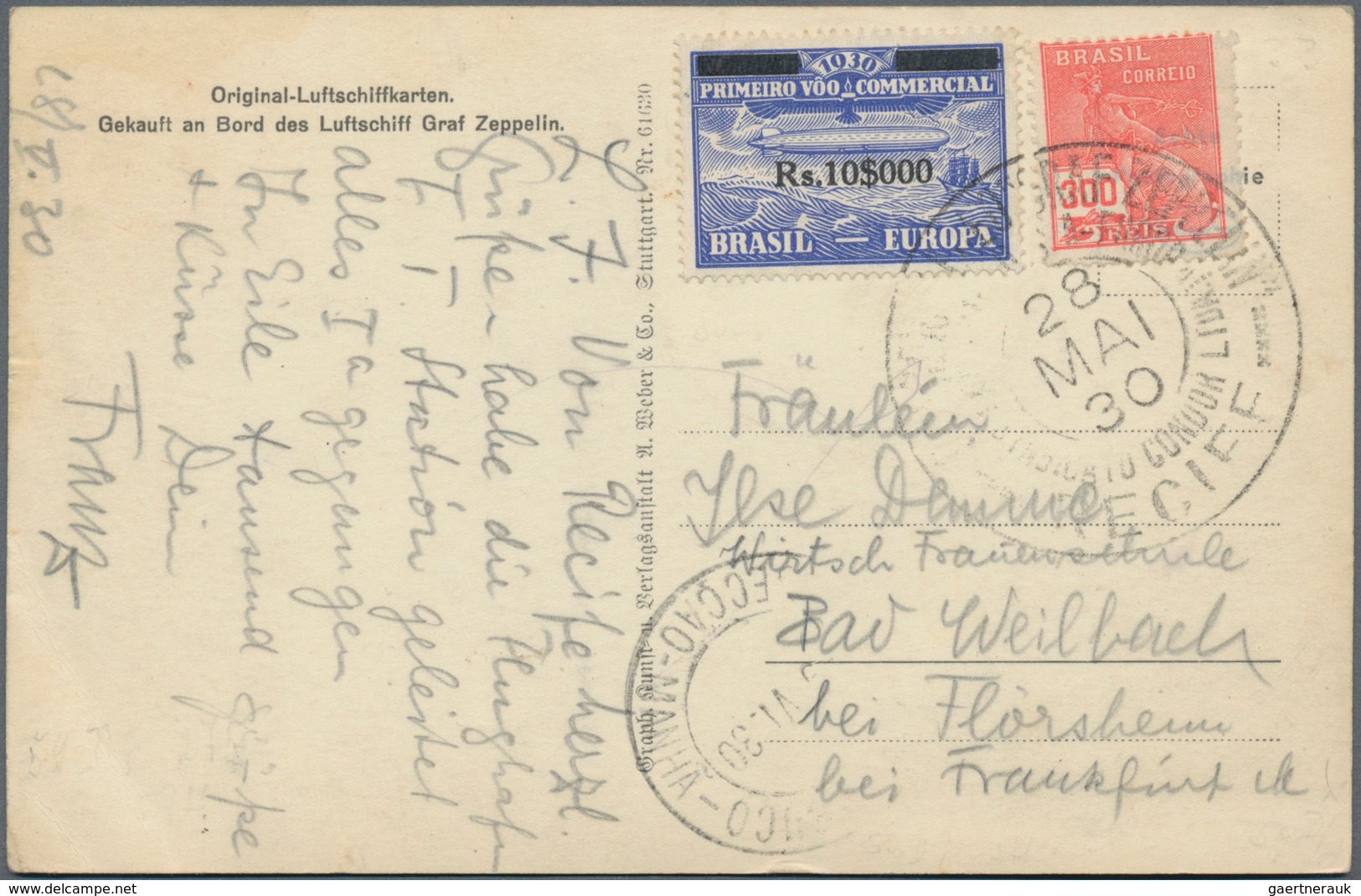Brasilien - Zeppelinpost: 1930, Zeppelin South America Trip, Group Of 18 Covers/cards, Slightly Vari - Luftpost
