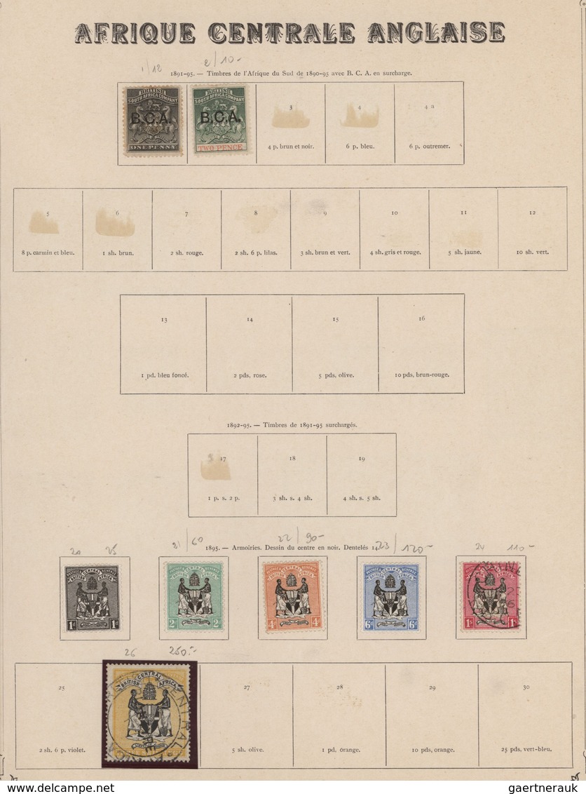 Britisch-Zentralafrika: 1891/1904, Used And Mint Collection Of 41 Stamps On Album Pages Incl. Severa - Otros & Sin Clasificación