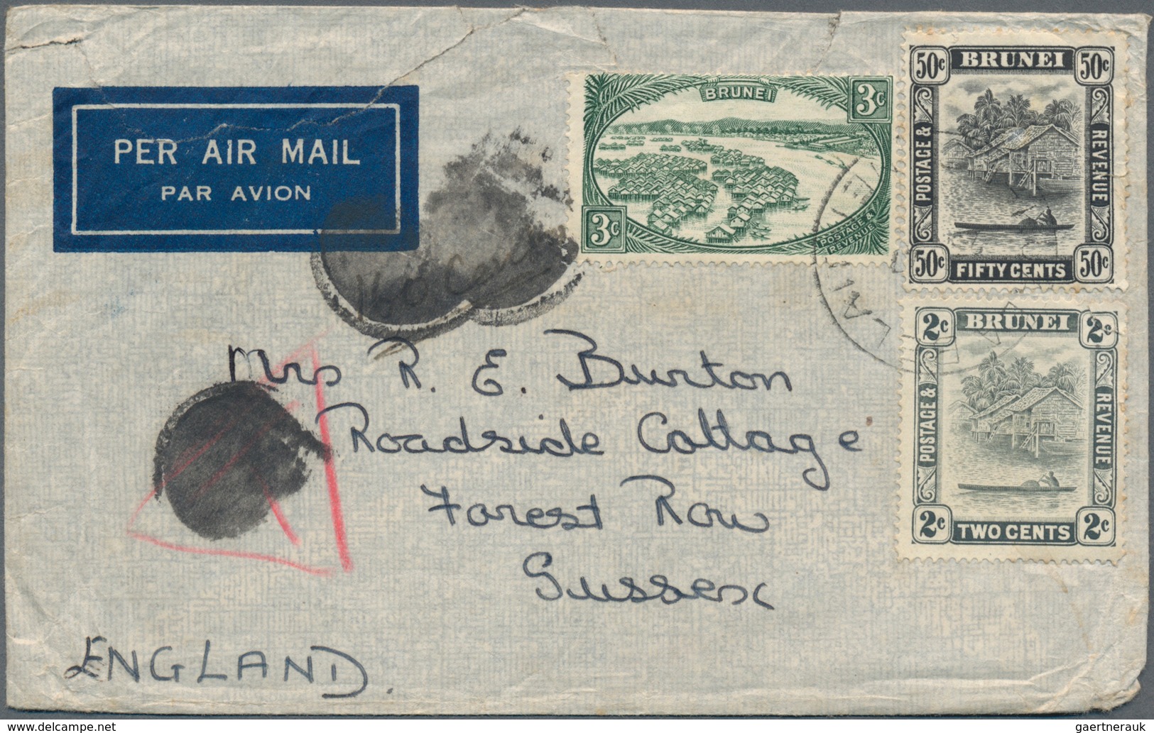 Brunei: 1946/73, Foreign Covers (24 Inc. 8 Registered) To England, Malaysia And Singapore Inc. Two 1 - Brunei (1984-...)