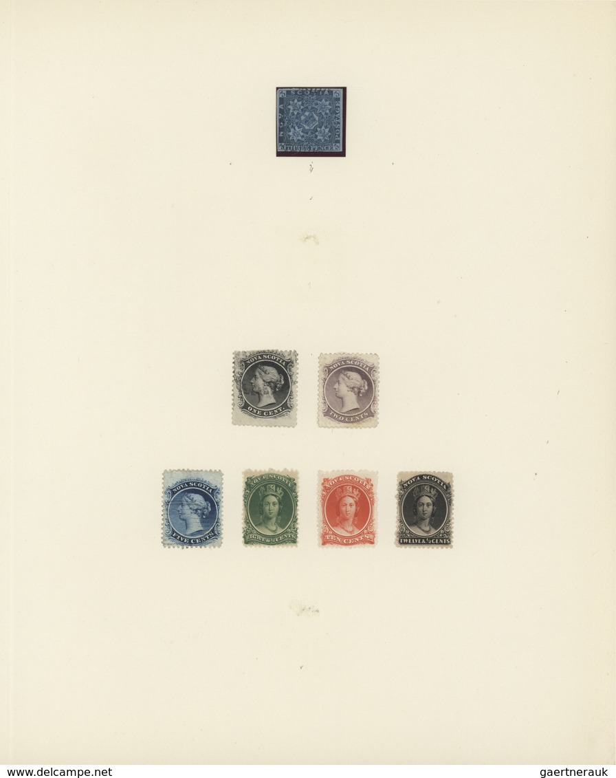 Neubraunschweig: 1851-60, Small Collection On Album Leave Starting SG 1 3d. Red Fine Used (corner Re - Brieven En Documenten