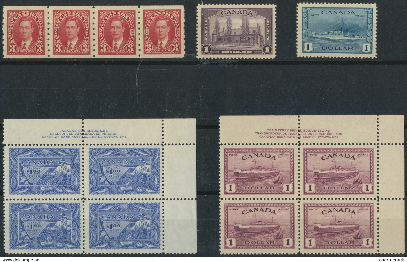 Kanada: 1937/1951, Small Lot With 10 Sets Of Each Year Without The Airmail And Special Delivery Stam - Collections