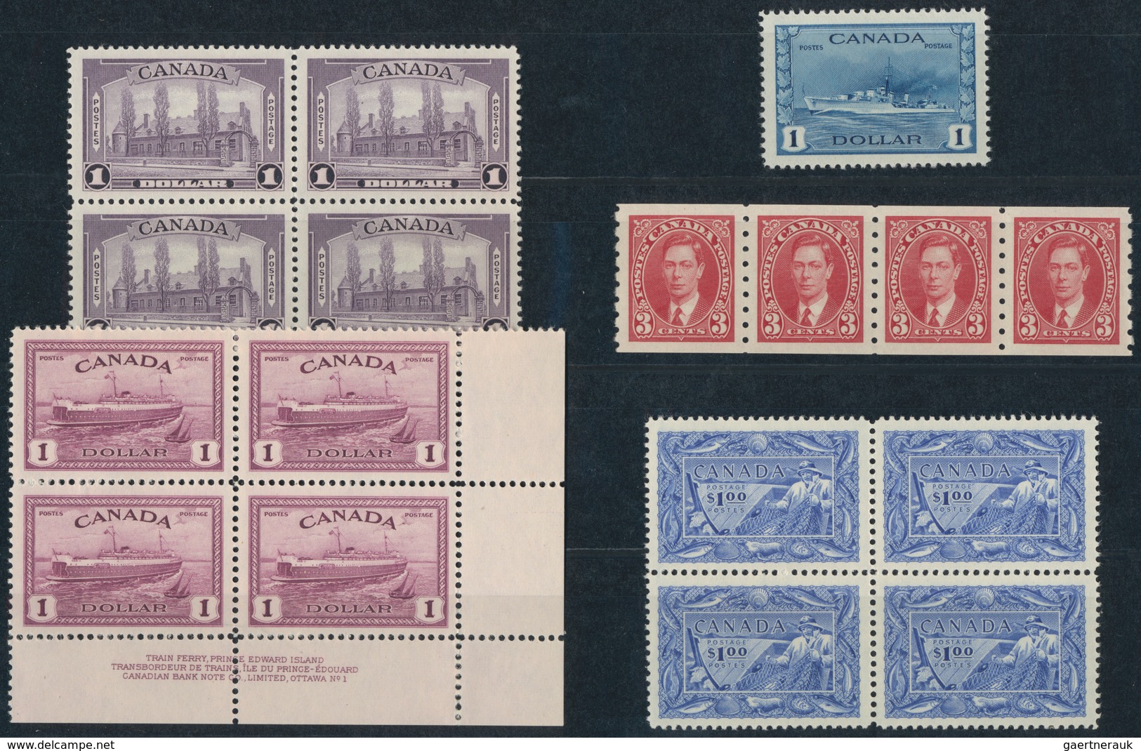 Kanada: 1937/1951, Small Lot With Five Sets Of Each Year Without The Airmail And Special Delivery St - Collections