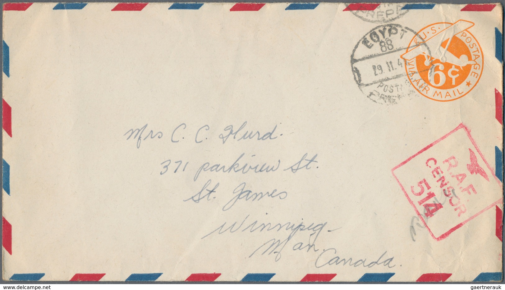 Kanada: 1941/45 holding of 450 cards, letters and postal stationeries, field post, maritime mail, ce