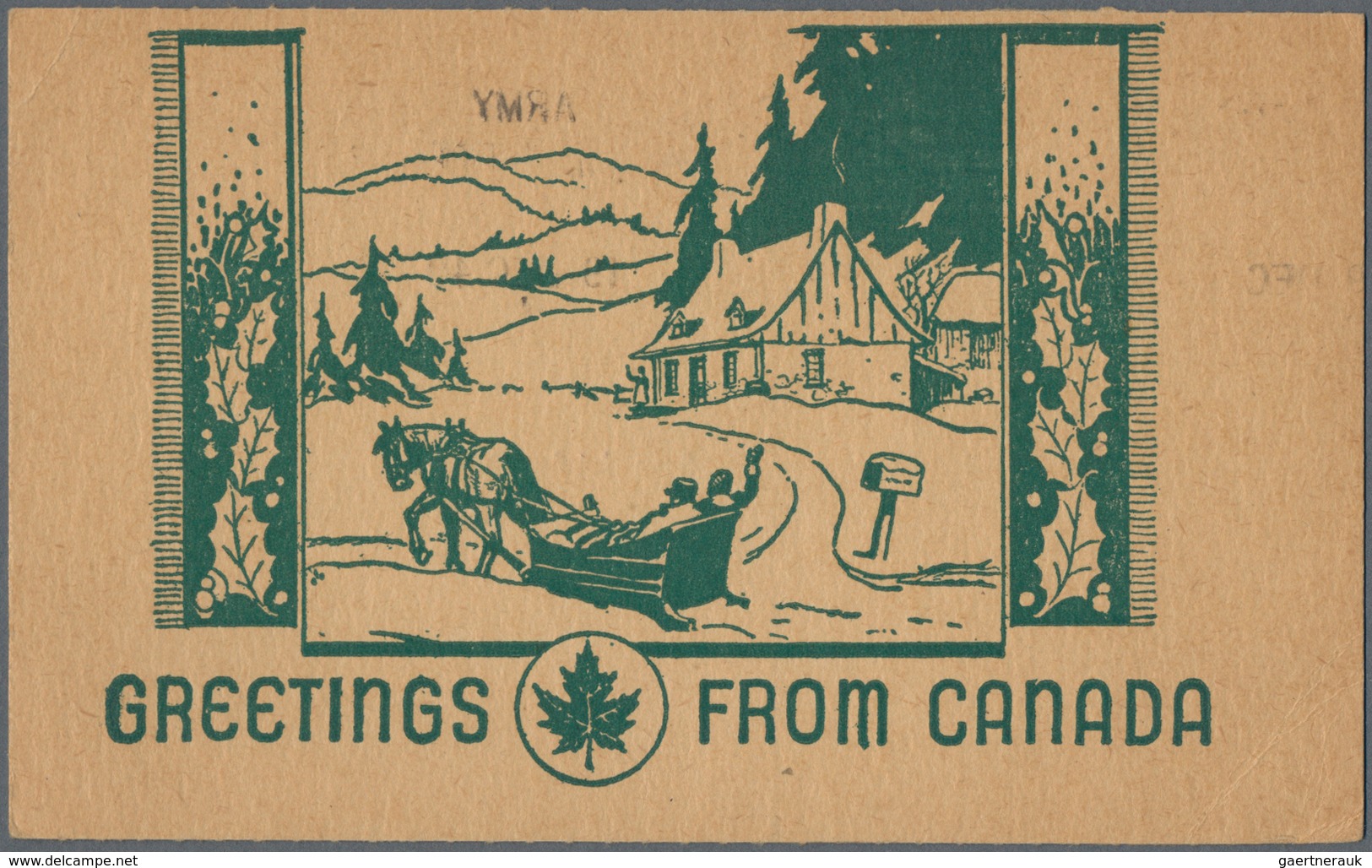 Kanada: 1941/45 holding of 450 cards, letters and postal stationeries, field post, maritime mail, ce