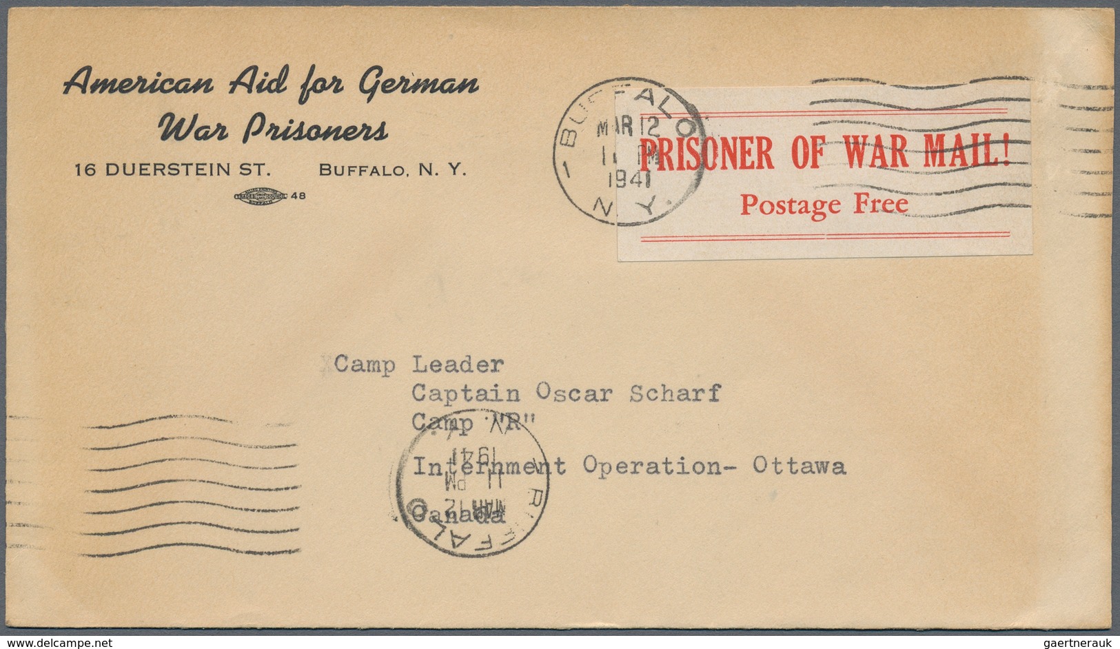 Kanada: 1941/54 (ca.) Holding Of About 670 Letters And Cards Of Prisoners Of War And The Field Post, - Collections