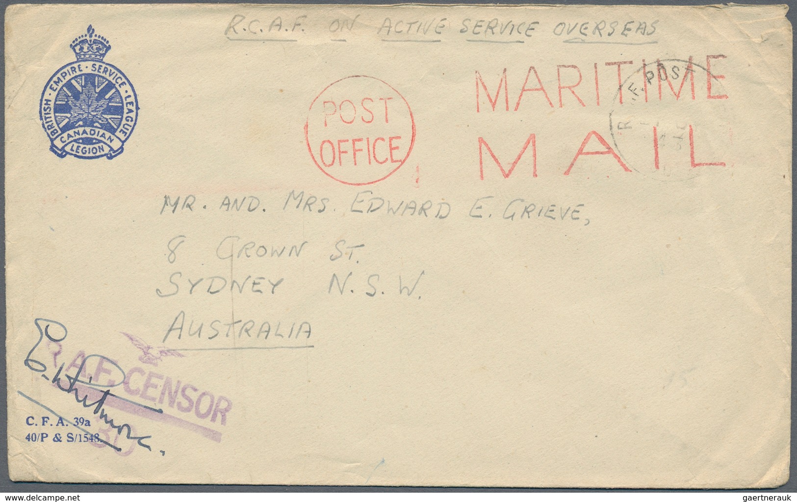 Kanada: 1941/54 (ca.) holding of about 670 letters and cards of prisoners of war and the field post,