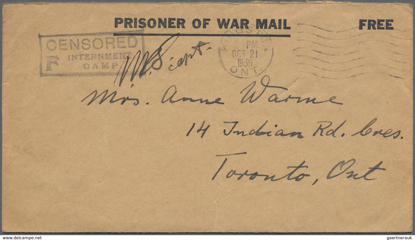 Kanada: 1941/54 (ca.) holding of about 670 letters and cards of prisoners of war and the field post,