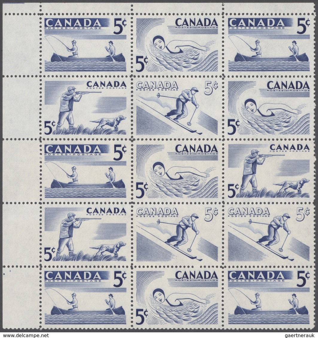 Kanada: 1956/1968 (ca.), Huge Stock Of Issues From These Years In Varying Quantities With A Face Val - Colecciones