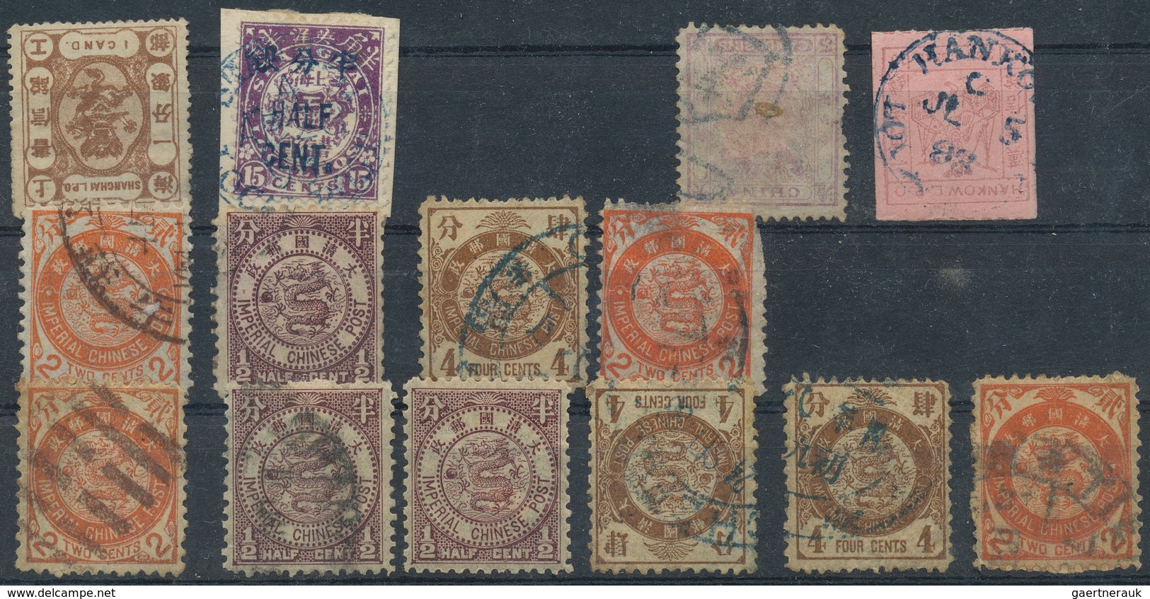 China: 1890/49 (ca.), Collection Of Postal History Material And Stamps On Stock Cards, Partly With S - 1912-1949 Republic