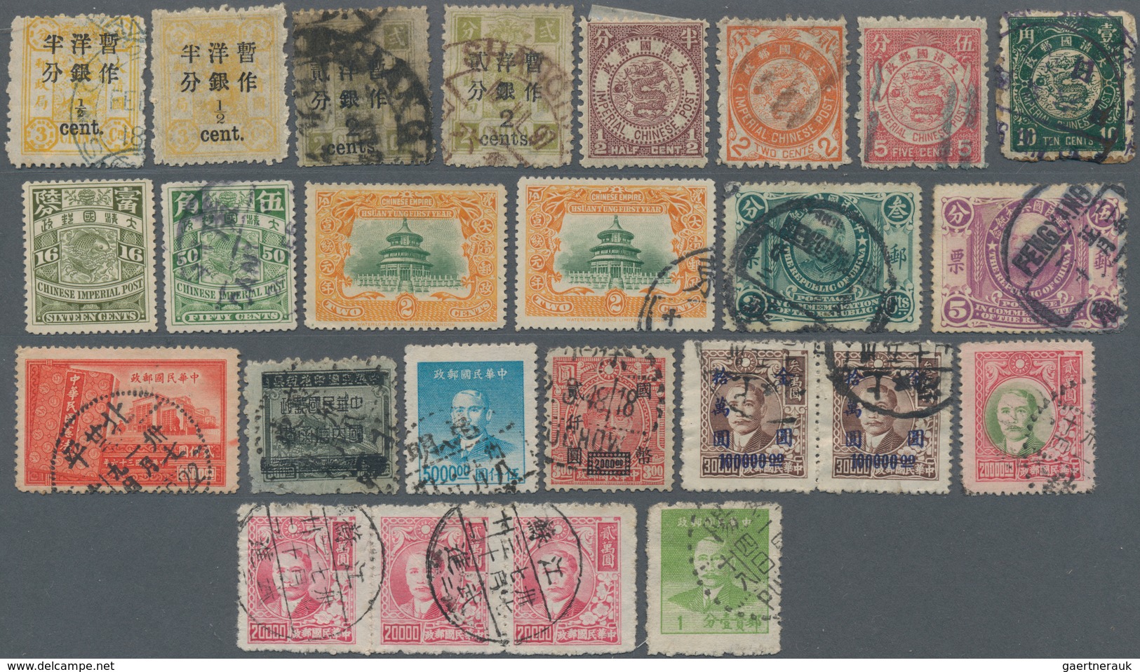 China: 1897/1949 (ca.), Loose Collection Of China Before The PRC, Mostly Used Sun Yat-sen Definitive - 1912-1949 Republic