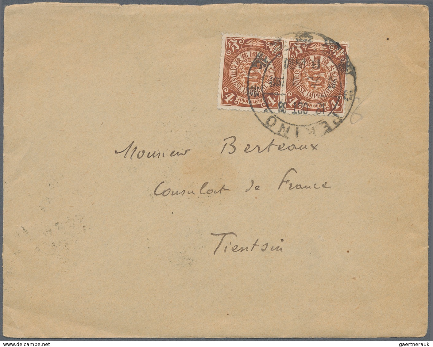 China: 1898, Coiling Dragons, Six Inland FRONT Covers Peitaiho-Peking (bisected Bilingual), Shanghai - 1912-1949 Republic