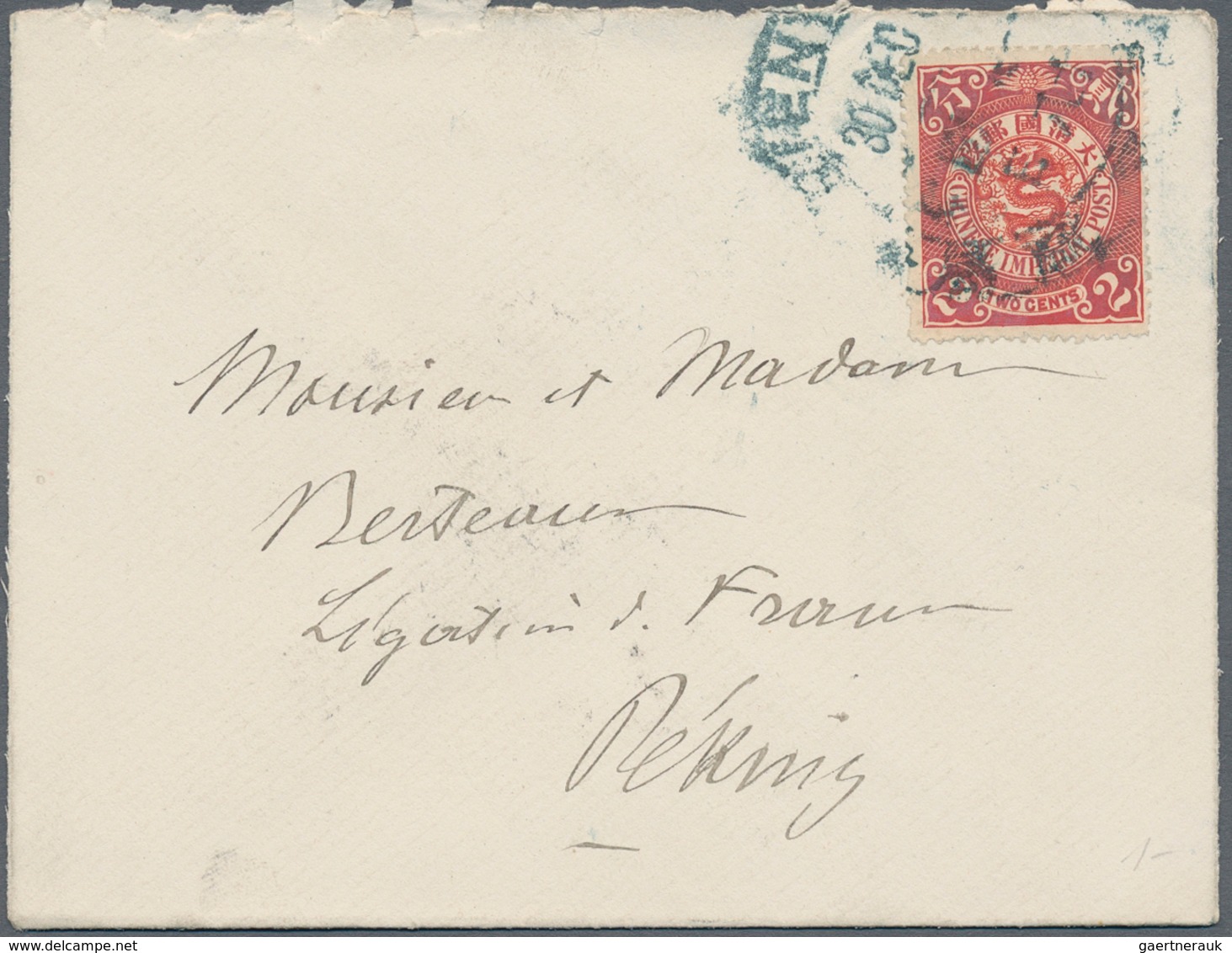 China: 1898/1902, Covers (3, One Incomplete), Ppc (9) With Coiling Dragons Inc. Cto And Viewsite. In - 1912-1949 Republic