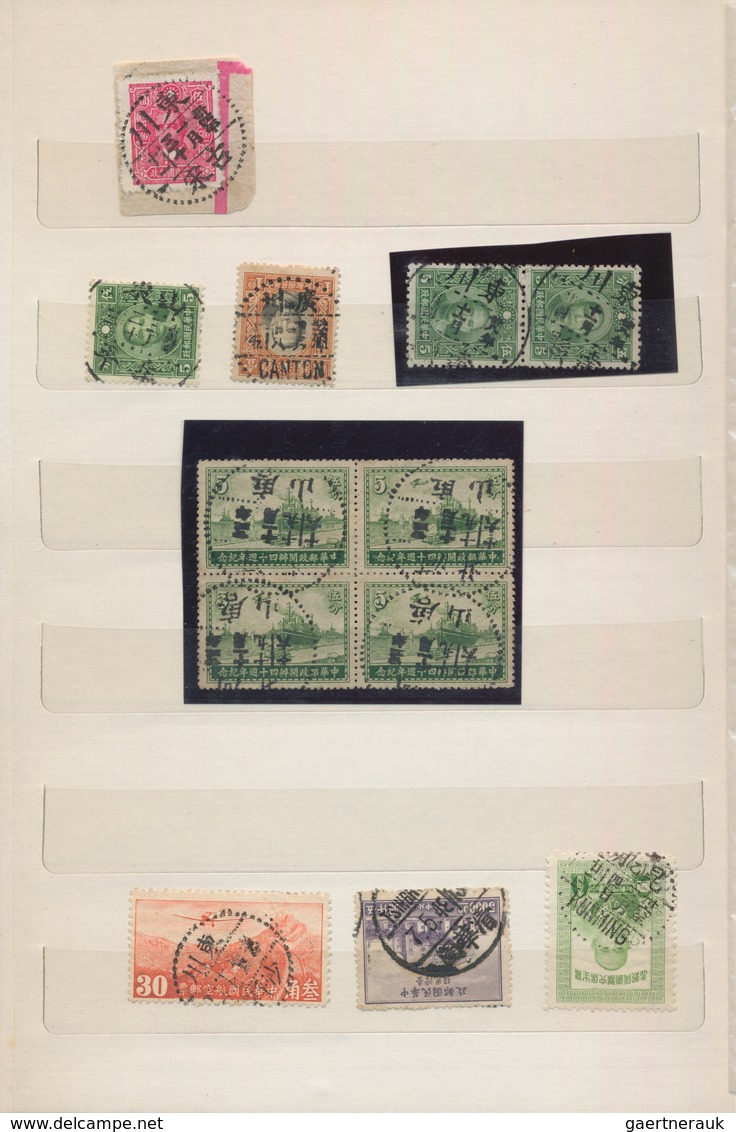 China - Fremde Postanstalten / Foreign Offices: 1898/1948 (ca.), collection of clear to full-strike