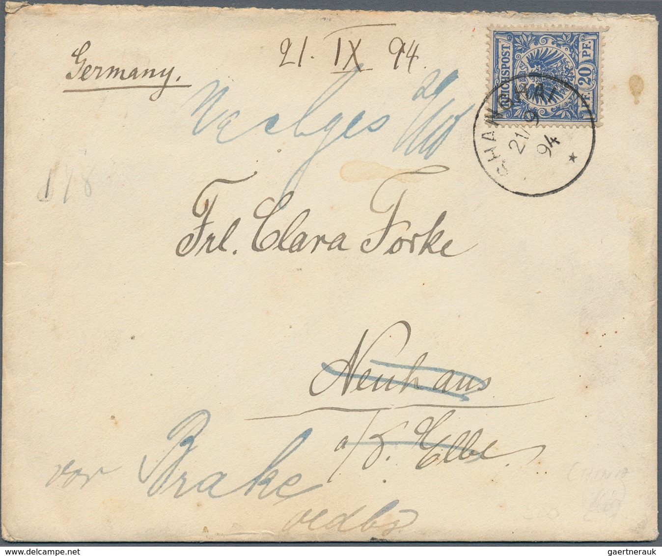 China - Fremde Postanstalten / Foreign Offices: Germany, 1894/1914, Covers (3), Used Ppc (10), Inc. - Otros & Sin Clasificación