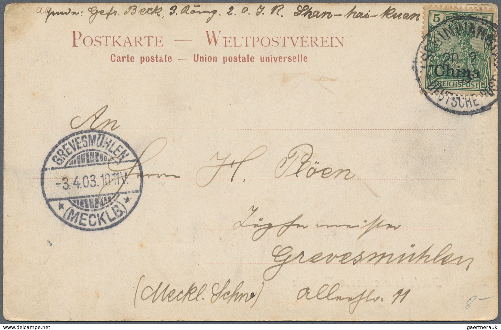 China - Fremde Postanstalten / Foreign Offices: Germany, 1894/1914, Covers (3), Used Ppc (10), Inc. - Sonstige & Ohne Zuordnung