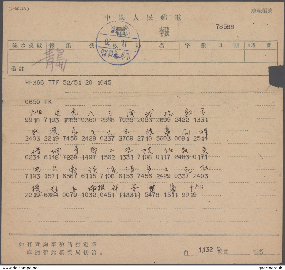 China - Volksrepublik: 1950/2000 (ca.), collection of covers, telegrammes, express shipments, and ot