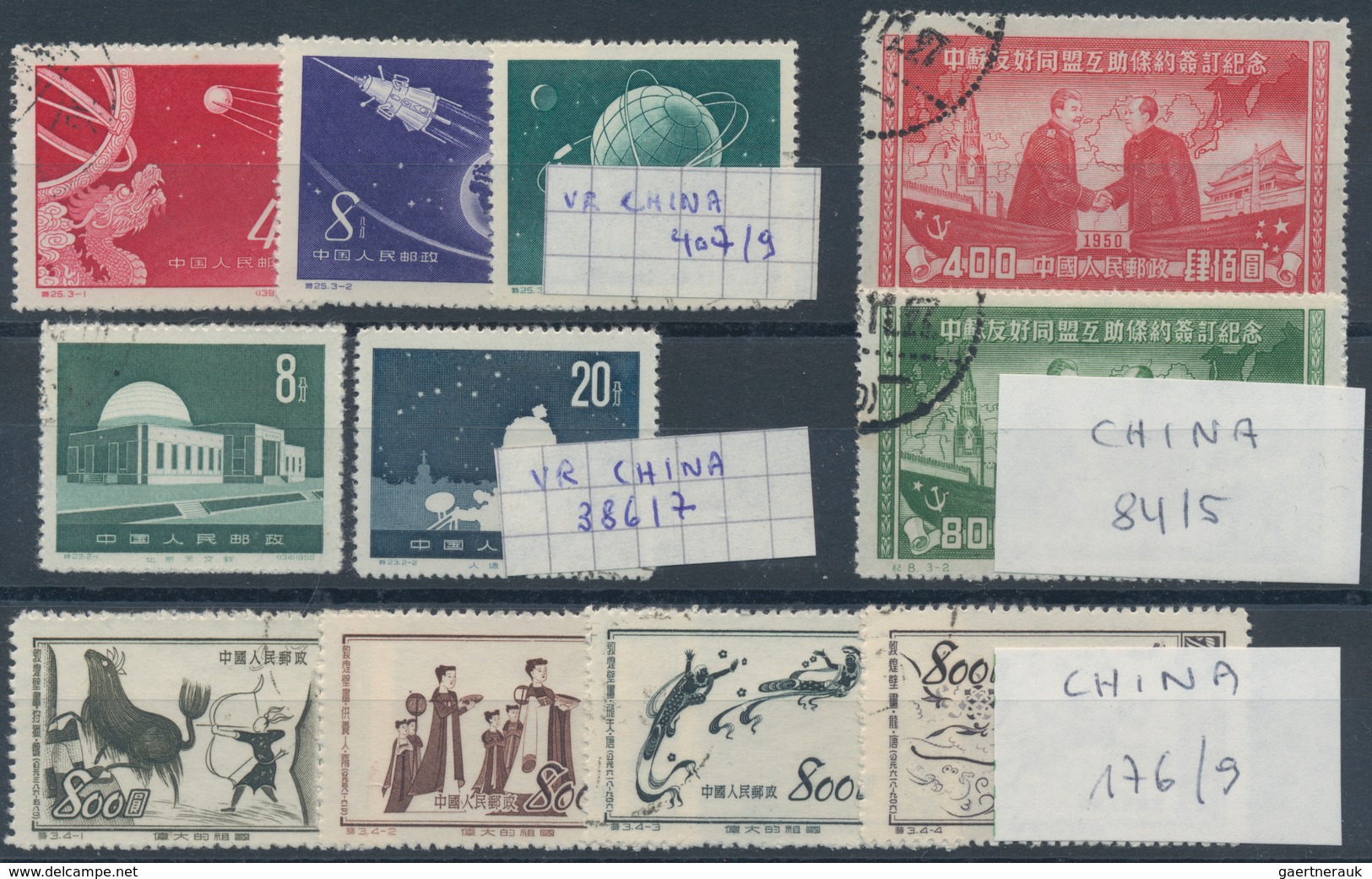 China - Volksrepublik: 1950s/1970s, PRC and some Taiwan, mainly unused lot on stockcards.