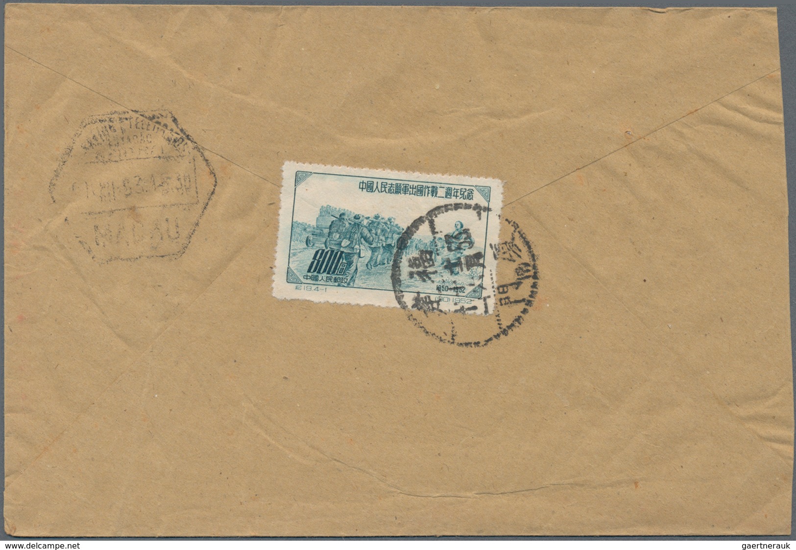 China - Volksrepublik: 1952/59, Covers (10) Mostly Old Currency And Single Franks, Inc. Used To Maca - Altri & Non Classificati