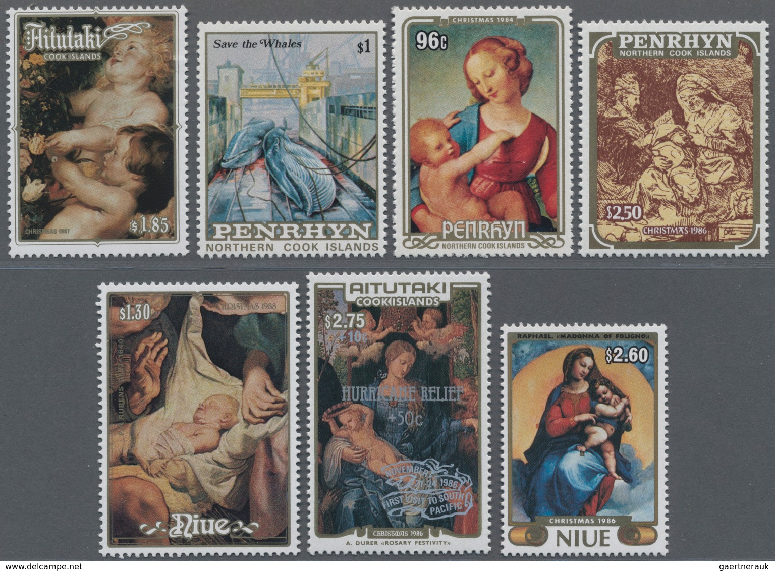 Cook-Inseln: 1974/1991, Duplicated Accumulation Incl. AITUTAKI, NIUE And PENRHYN In Box With Very Ma - Cook